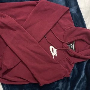 Nike maroon hoodie. Womens size small.
